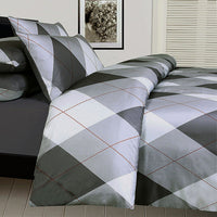 Thumbnail for Big Sleep Argyles Black Quilt Cover Set Single