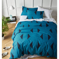 Thumbnail for Accessorize Aster Blue Cotton Quilt Cover Set King