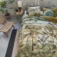 Thumbnail for Bedding House Banda Green Cotton Quilt Cover Set King