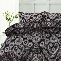 Thumbnail for Big Sleep Batik Black Quilt Cover Set Double