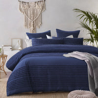 Thumbnail for Accessorize Betty Betty Dark Denim Cotton Quilt Cover Set Double