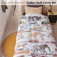 Thumbnail for Bedding House Big Five Natural Cotton Quilt Cover Set Single
