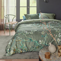 Thumbnail for Bedding House Blossoming Green Cotton Sateen Quilt Cover Set King