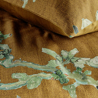 Thumbnail for Bedding House Blossoming Ochre Cotton Sateen Quilt Cover Set King
