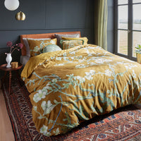 Thumbnail for Bedding House Blossoming Ochre Cotton Sateen Quilt Cover Set Queen