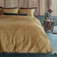 Thumbnail for PIP Studio Blurred Lines Yellow Cotton Sateen Quilt Cover Set King