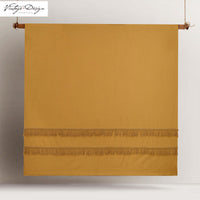 Thumbnail for Vintage Design Homewares Boho Ochre Cotton Tassel Quilt Cover Set King