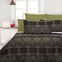 Thumbnail for Accessorize Bosa Green Quilt Cover Set - King
