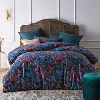 Thumbnail for Vintage Design Homewares Canterbury Printed Velvet Quilt Cover Set King