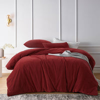 Thumbnail for Vintage Design Homewares Cotton Velvet Quilt Cover Set Rouge King