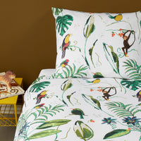 Thumbnail for Bedding House Crazy Jungle Multi Cotton Quilt Cover Set Single