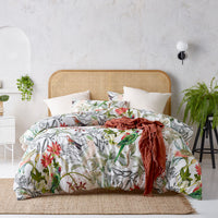 Thumbnail for Accessorize Currumbin Linen Cotton Printed Quilt Cover Set King