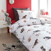 Thumbnail for Bedding House Cute Cats Cotton Quilt Cover Set Single