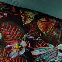 Thumbnail for Bedding House Dusk to Dawn Dark Green Cotton Sateen Quilt Cover Set King