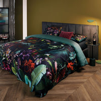 Thumbnail for Bedding House Dusk to Dawn Dark Green Cotton Sateen Quilt Cover Set Queen