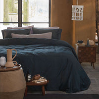 Thumbnail for VTWonen Earth Dark Blue Quilt Cover Set Queen