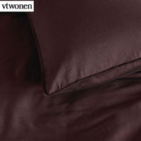 Thumbnail for VTWonen Earth Dark Red Quilt Cover Set King