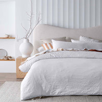 Thumbnail for Accessorize Elma White Jacquard Quilt Cover Set Queen