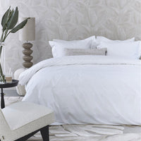 Thumbnail for Riviera Maison Elowen White Cotton Quilt Cover Set King