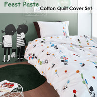 Thumbnail for Fiep Westendorp Feest Pastel Cotton Quilt Cover Set Single