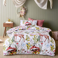 Thumbnail for Happy Kids Habitat Quilted Cotton Quilt Cover Set Single