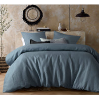 Thumbnail for Vintage Design Homewares Eucalyptus Hemp Quilt Cover Set Super King
