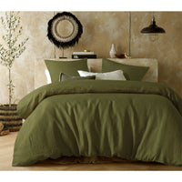 Thumbnail for Vintage Design Homewares Hemp Fern Quilt Cover Set King