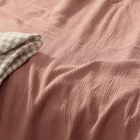 Thumbnail for Vintage Design Homewares Hugo Clay Cotton Gauze Quilt Cover Set Queen