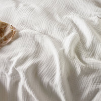 Thumbnail for Vintage Design Homewares Hugo White Cotton Gauze Quilt Cover Set King