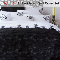 Thumbnail for Accessorize Hypnotic Black Quilt Cover Set Queen