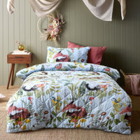 Thumbnail for Happy Kids Ironbark Quilted Cotton Quilt Cover Set Single