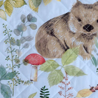 Thumbnail for Happy Kids Ironbark Quilted Cotton Quilt Cover Set Single