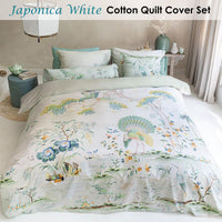 Thumbnail for PIP Studio Japonica White Quilt Cover Set Super King
