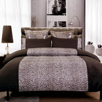 Thumbnail for Big Sleep Leopard Chocolate Quilt Cover Set Single