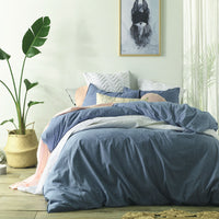 Thumbnail for Accessorize Stonewashed Linen Cotton Quilt Cover Set Queen