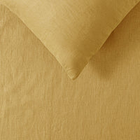 Thumbnail for Vintage Design Homewares 100% Linen Ochre Quilt Cover Set Single
