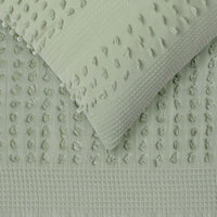 Thumbnail for Vintage Design Homewares Luca Sage Cotton Quilt Cover Set Queen
