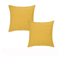 Thumbnail for Vintage Design Homewares Pair of Malvern Ochre Cotton European Pillowcases 65 x 65cm