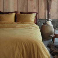 Thumbnail for VTWonen Natural Stone Fraying Yellow Quilt Cover Set Queen