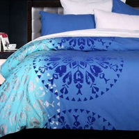 Thumbnail for Accessorize Navajo Blue Quilt Cover Set Single