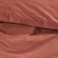 Thumbnail for Bedding House Organic Cotton Basic Terracotta Quilt Cover Set King