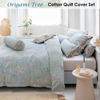 Thumbnail for PIP Studio Origami Tree  Light Blue Quilt Cover Set King
