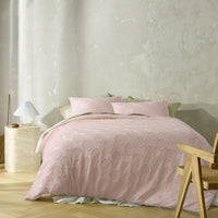 Thumbnail for Accessorize Orion Blush Cotton Quilt Cover Set Single