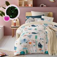 Thumbnail for Happy Kids Our Planet Earth Glow in the Dark Quilt Cover Set Single
