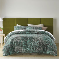 Thumbnail for Accessorize Palm Leopard Green Cotton Quilt Cover Set King