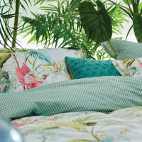 Thumbnail for PIP Studio Palm Scenes White Cotton Quilt Cover Set King