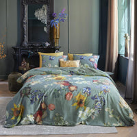 Thumbnail for Bedding House Van Gogh Partout des Fleurs Green Cotton Sateen Quilt Cover Set King
