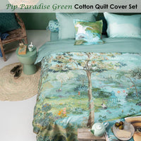 Thumbnail for PIP Studio Pip Paradise Green Quilt Cover Set Queen