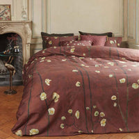 Thumbnail for Bedding House Van Gogh Plum Blossoms Red Cotton Sateen Quilt Cover Set King
