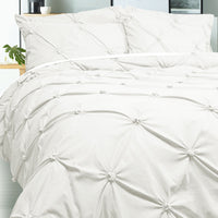 Thumbnail for Bloomington Puffy Quilt Cover Set White DOUBLE